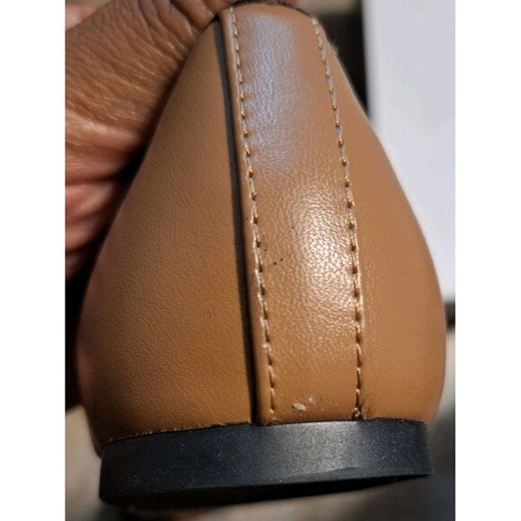 Nine West Wmn's Teland Style Ladies Captoe Slip-On Ballet Flat Pecan & Blk Sz 9 - Picture 6 of 8